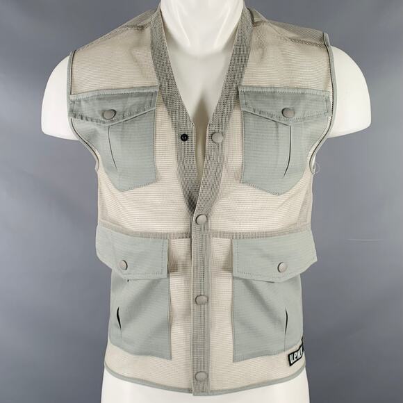 U.P.W.W. Size XS Grey Orange Mesh Polyurethane Utility Vest - Picture 1 of 7